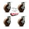 Service Caster 10'' Heavy Duty High Temp Phenolic Caster Set 4 Brakes 2 Swivel Locks, 4PK CRAN-KP92S1030-PHRHT-SLB-BSL2-SLB2 - alternate 3